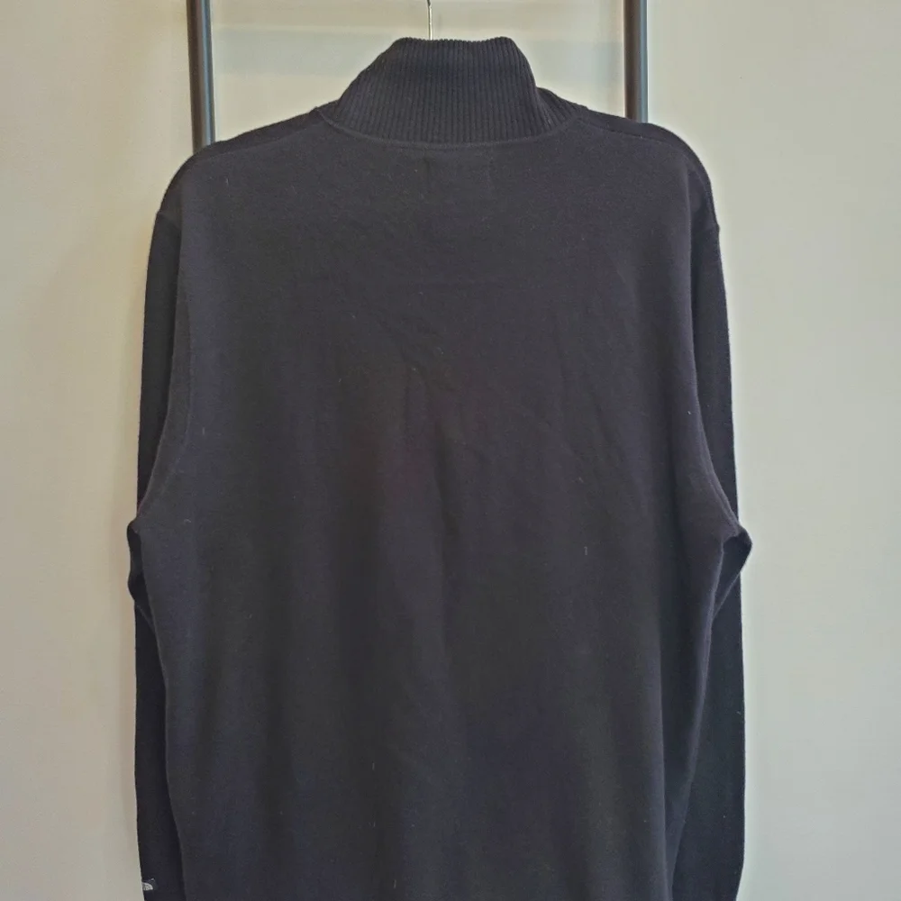 The North Face Men’s 3/4 Pullover Sweater Knit Size M Black Wool Cotton